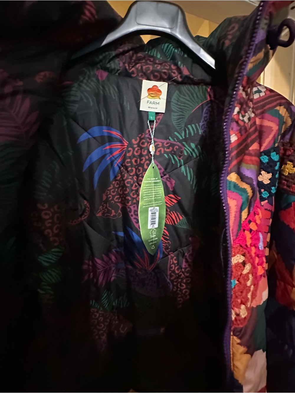 Farm Rio Patchwork Reversible Jacket - Picture 5 of 6